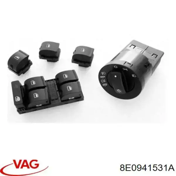 Interruptor de luces en el tablero 8E0941531A5PR VAG