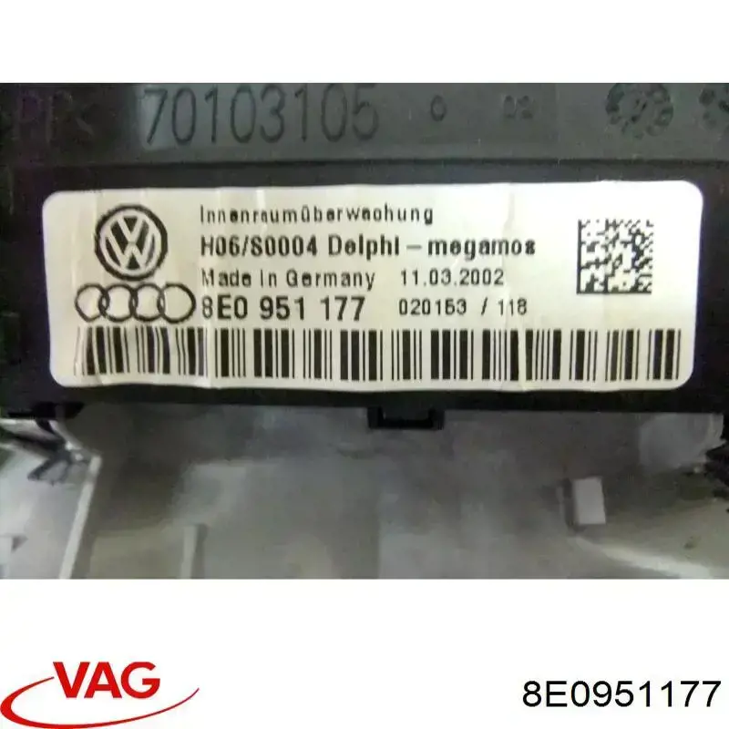 Sensor de movimiento en el habitáculo VAG 8E0951177 precio, desde 34,85 EUR
