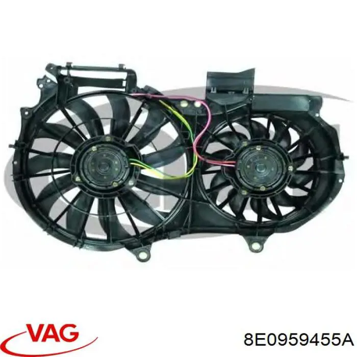 8E0959455A VAG ventilador (rodete +motor refrigeración del motor con electromotor, izquierdo)