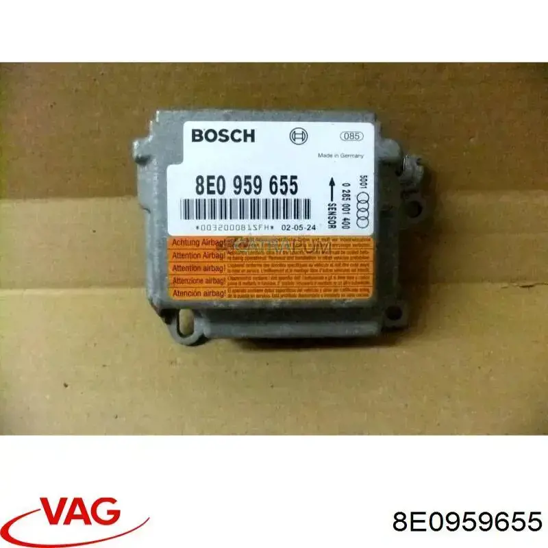 8E0959655 VAG procesador del modulo de control de airbag