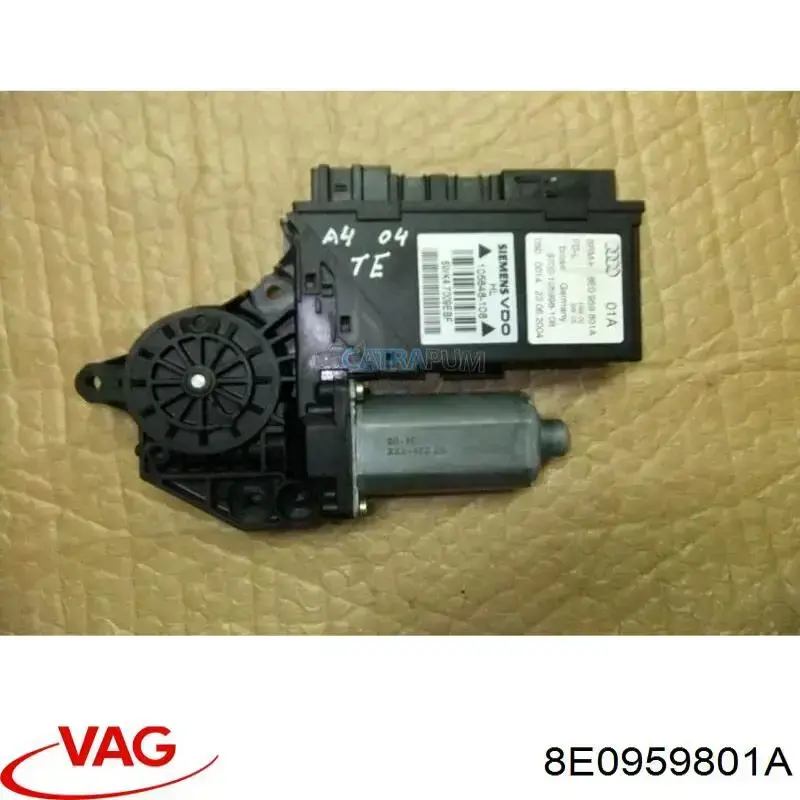 Motor del elevalunas de la puerta trasera izquierda VAG 8E0959801A