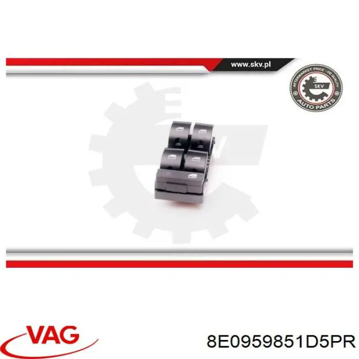 Unidad de control de elevalunas delantera izquierda VAG 8E0959851D5PR precio, desde 32,75 EUR