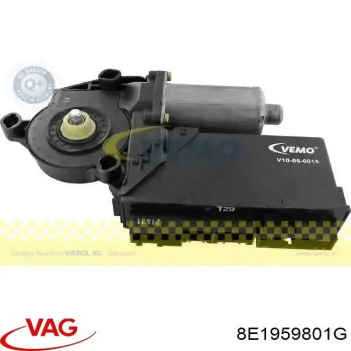 8E1959801G VAG motor eléctrico, elevalunas, puerta delantera izquierda