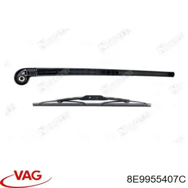 Brazo del limpiaparabrisas, trasero 8E9955407C VAG