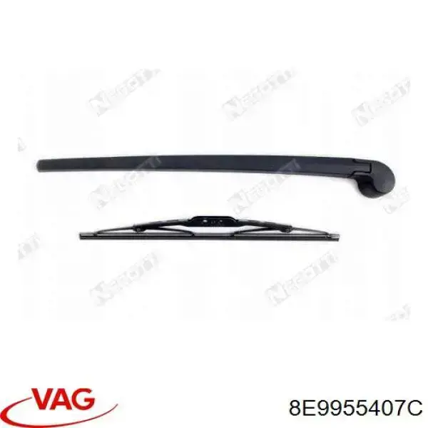 Brazo del limpiaparabrisas, lavado de parabrisas, luna trasera VAG 8E9955407C