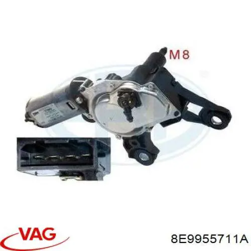 Comprar 8E9955711A VAG Motor limpiaparabrisas, trasera