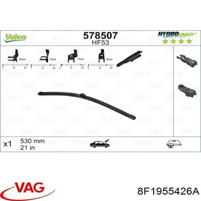 Escobilla del limpiaparabrisas del lado del pasajero 8F1955426A VAG