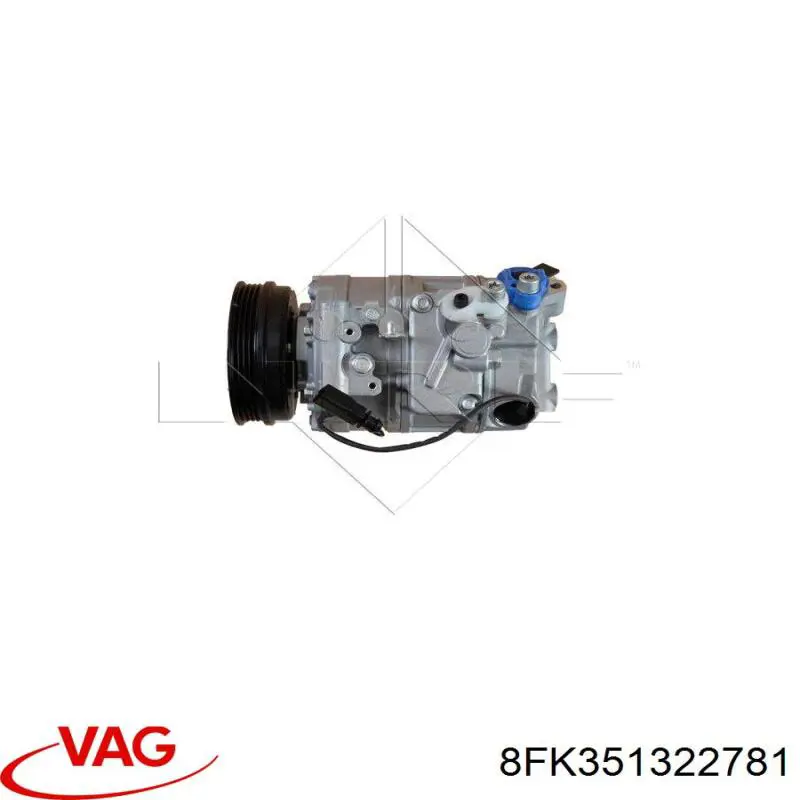 Compresor de aire acondicionado 8FK351322781 VAG