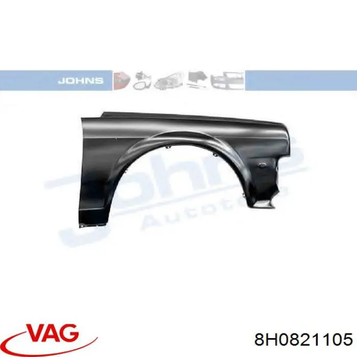 8H0821105 VAG Aleta delantera izquierda
