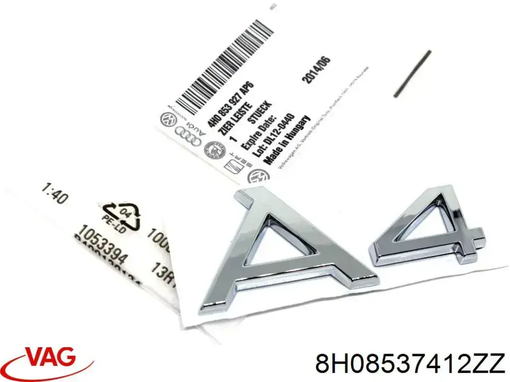 Logo delantero VAG 8H08537412ZZ