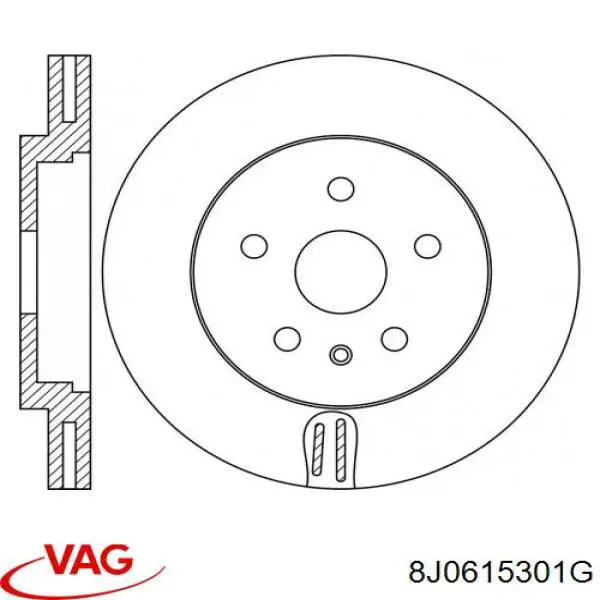 Disco de freno delantero VAG 8J0615301G