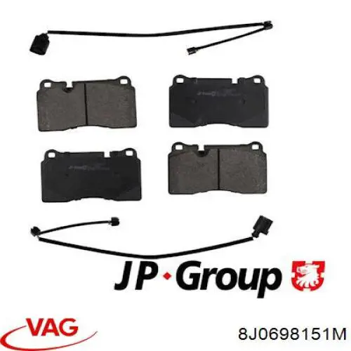 8J0698151M VAG Pastillas delanteras
