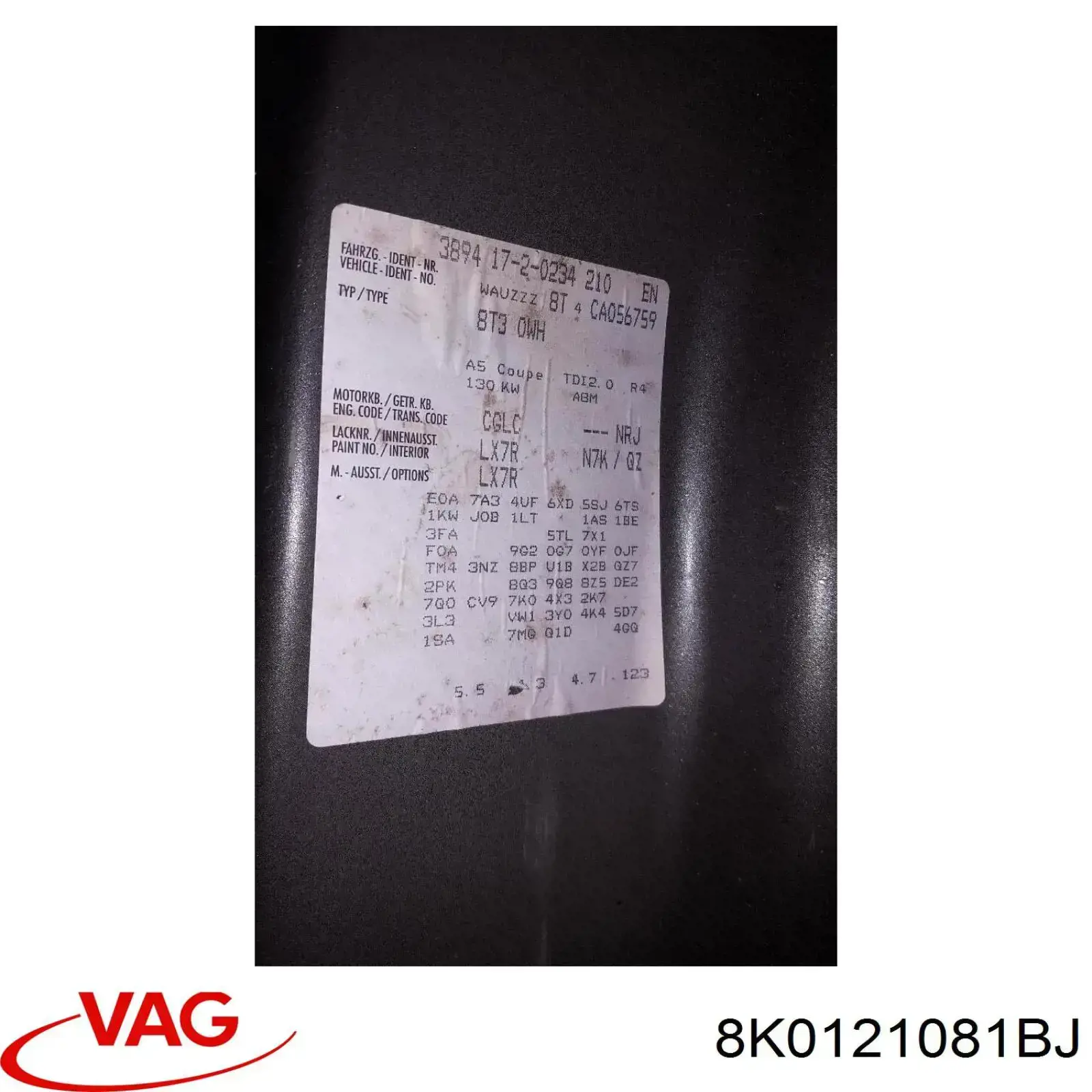 Manguito de líquido refrigerante VAG 8K0121081BJ precio, desde 40,66 EUR