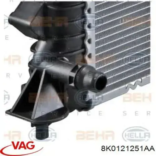 Radiador de água VAG 8K0121251AA