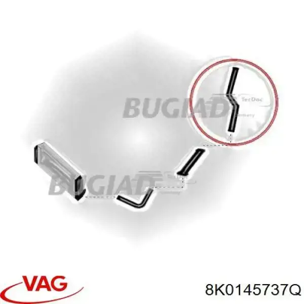 Tubo de admisión del cuerpo de mariposa 8K0145737Q VAG