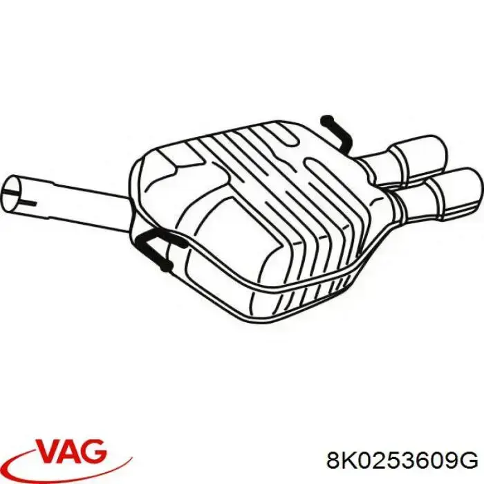 Silencioso trasero Audi A4 B8 (8K2)