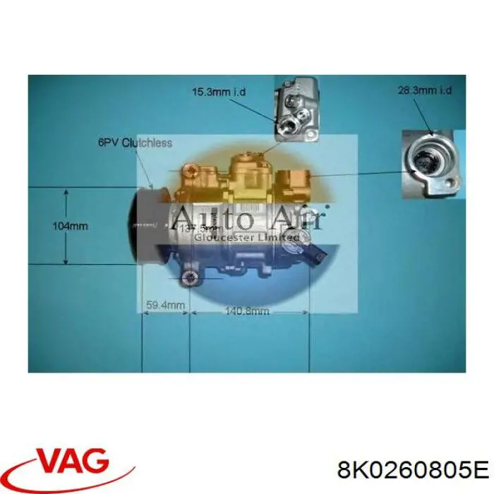 Compresor ac VAG 8K0260805E precio, desde 187,31 EUR