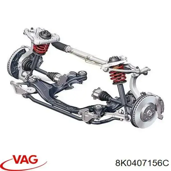Brazo inferior derecho de la suspensión delantera VAG 8K0407156C precio, desde 50,82 EUR