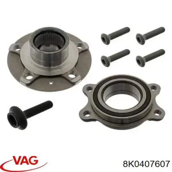 Cubo de rueda delantero 8K0407607 VAG