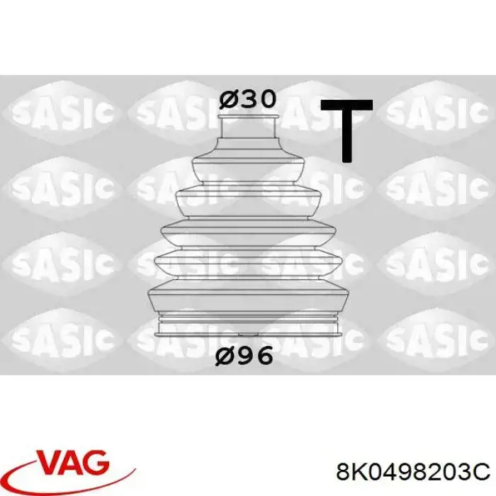 Comprar 8K0498203C VAG Fuelle de palier delantero exterior