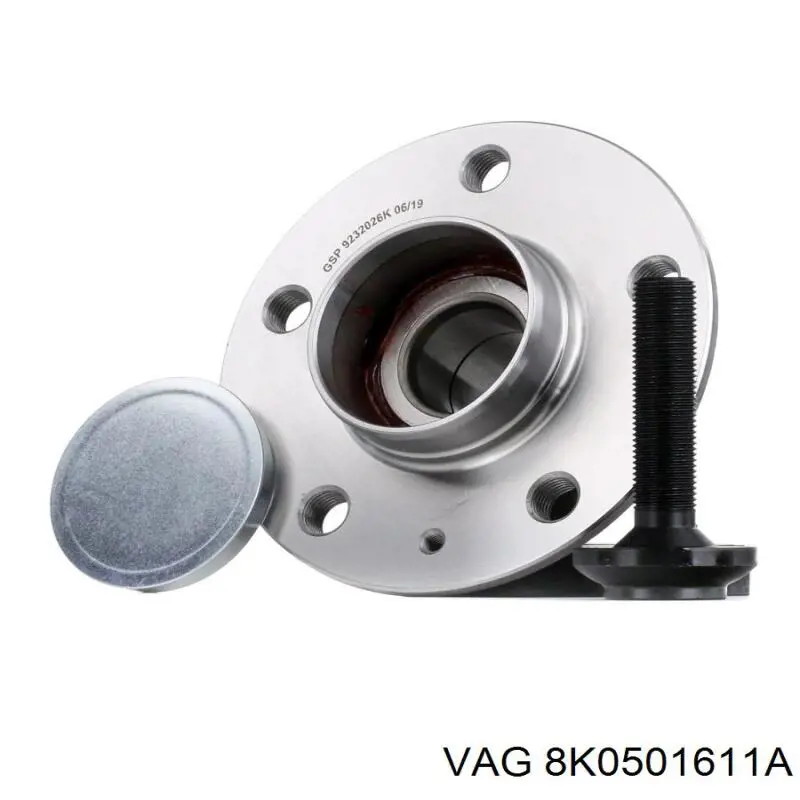 Cubo de rueda trasero 8K0598611 VAG