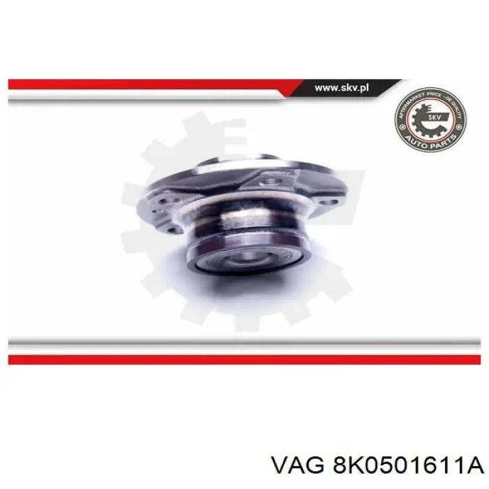 Cubo de rueda trasero 8K0598611 VAG
