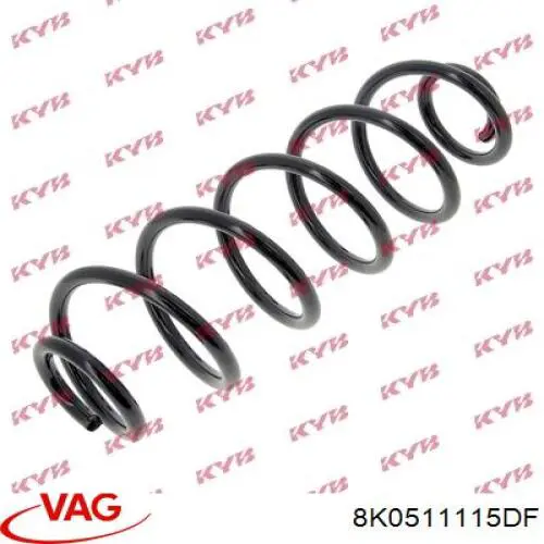Comprar 8K0511115DF VAG Muelle de eje trasero