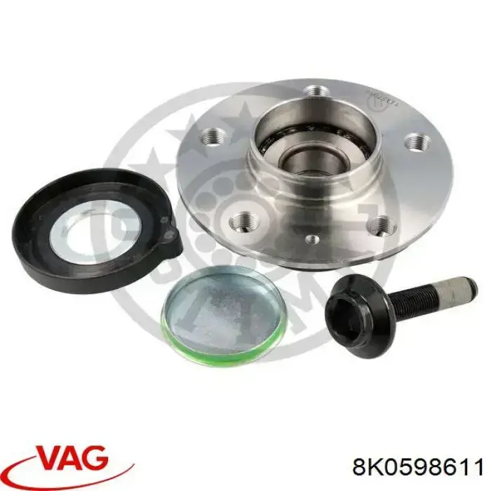 Cubo de rueda trasero 8K0598611 VAG