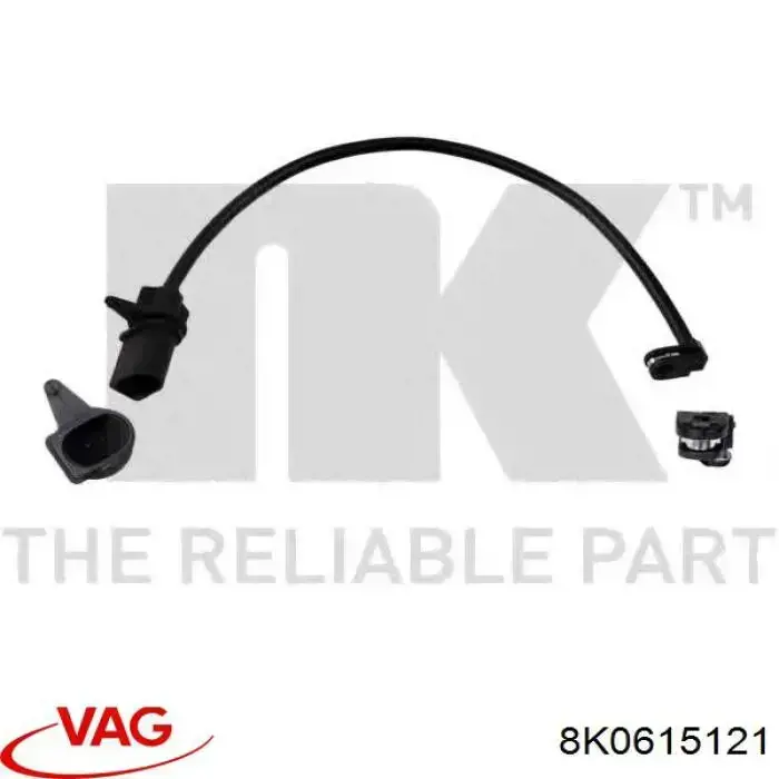 Sensor de desgaste de las pastillas de freno delanteras VAG 8K0615121 precio, desde 5,03 EUR