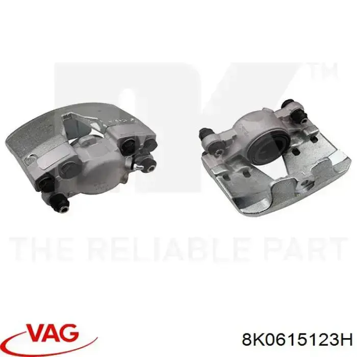 Pinza de freno, Eje delantero izquierda VAG 8K0615123H