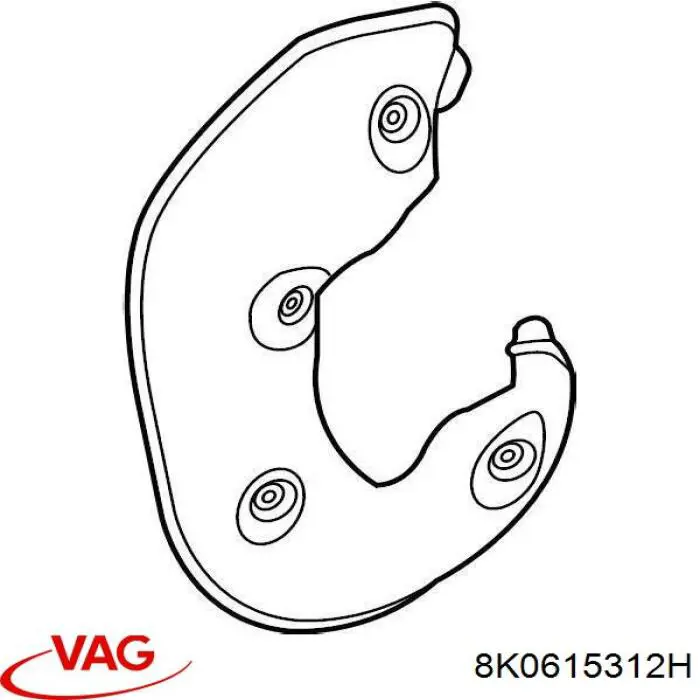 Comprar 8K0615312H VAG Protector de disco de freno delantero derecho