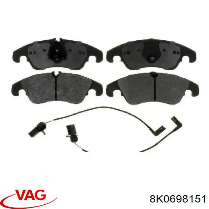 Pastillas freno delanteras VAG 8K0698151 precio, desde 45,48 EUR