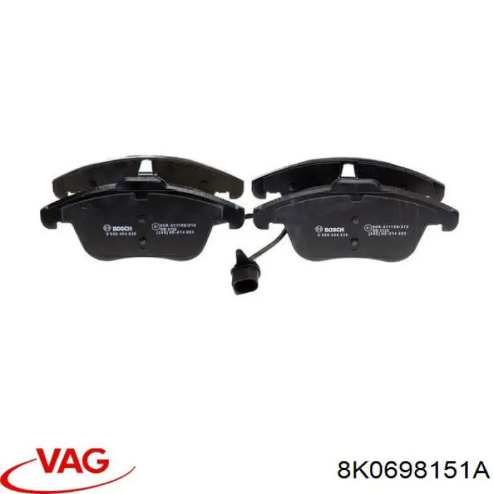 Pastillas freno delanteras VAG 8K0698151A precio, desde 36,47 EUR