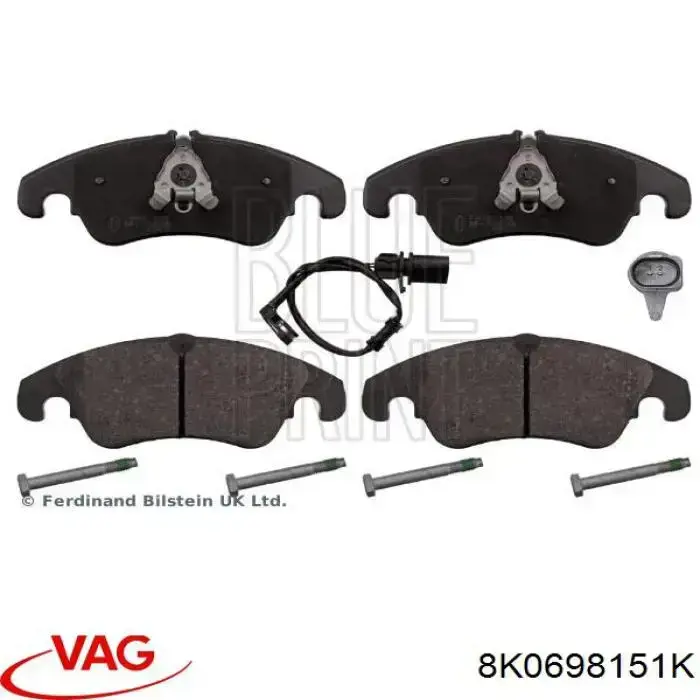 Pastillas de freno 8K0698151K VAG