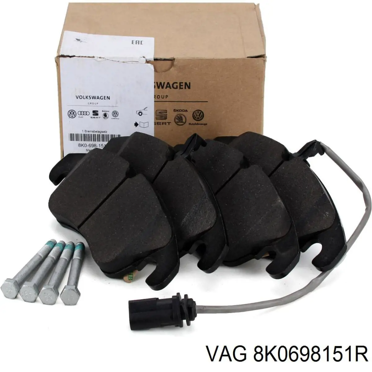 8K0698151R VAG Pastillas delanteras