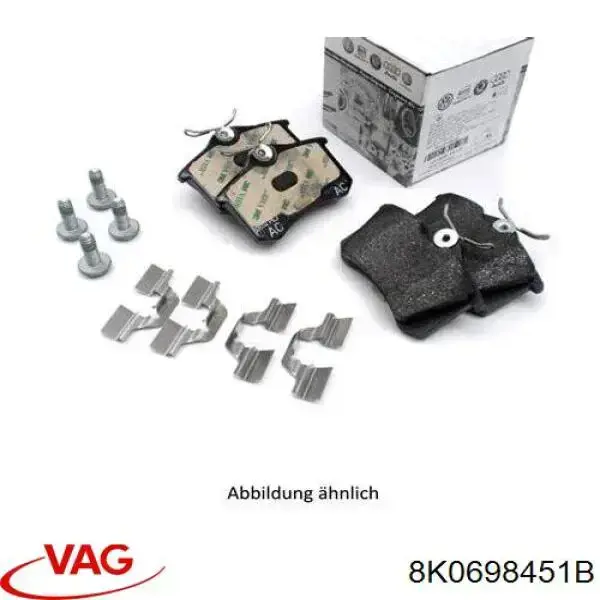 Comprar 8K0698451B VAG Pastillas de freno traseras