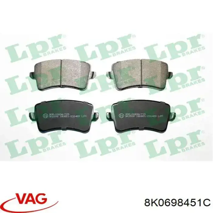 Pastillas traseras VAG 8K0698451C