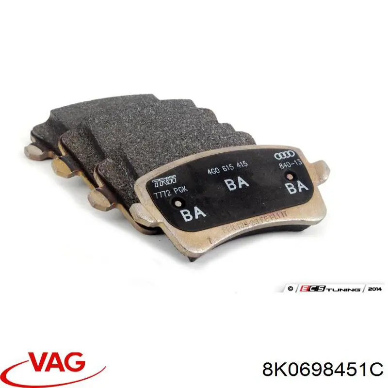 Pastillas traseras de freno VAG 8K0698451C precio, desde 27,53 EUR