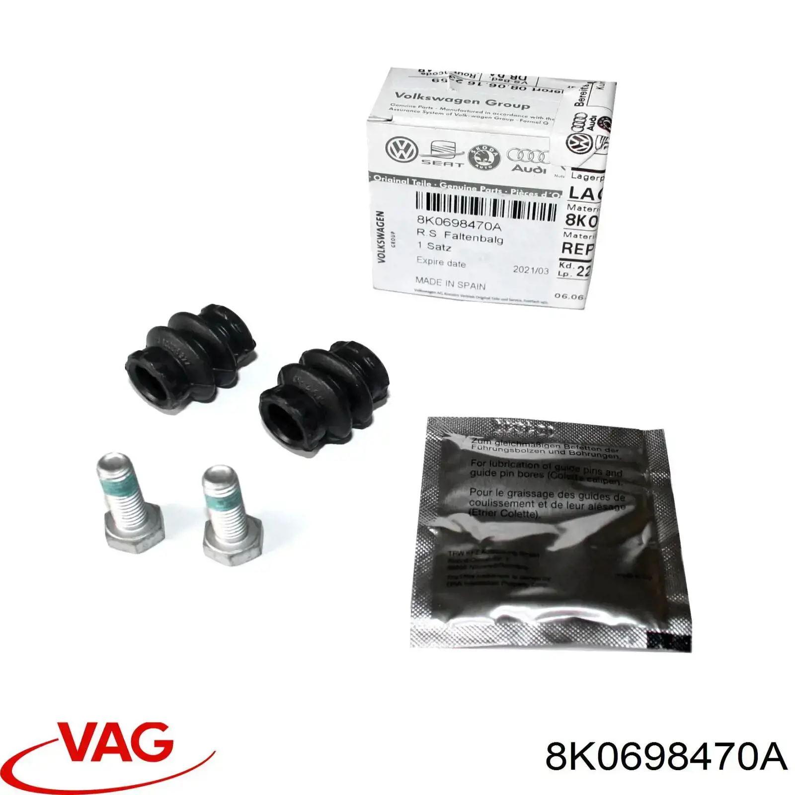 Fuelle de guía de pinza de freno trasero VAG 8K0698470A precio, desde 9,97 EUR
