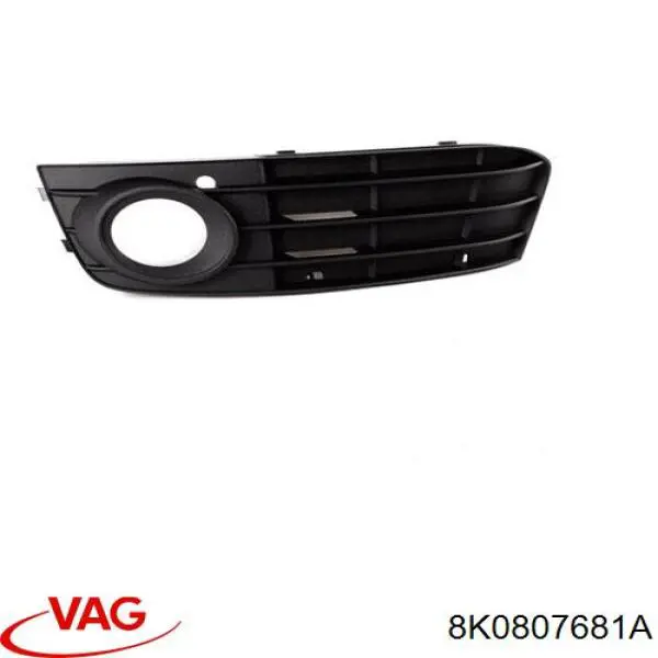 Rejilla izquierda del parachoques delantero VAG 8K0807681A precio, desde 13,81 EUR