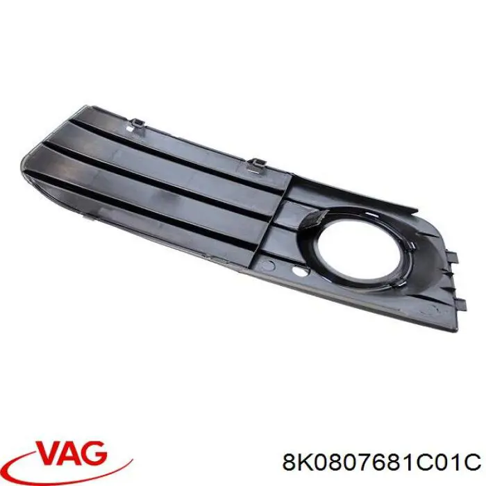 Rejilla del parachoques delantera izquierda 8K0807681C01C VAG