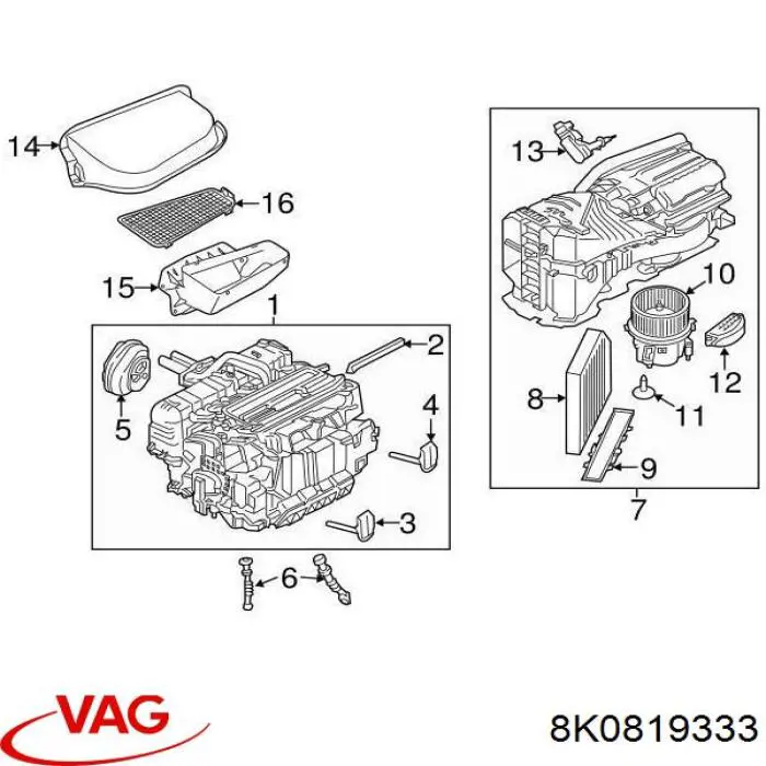  VAG 8K0819333 precio, desde 30,91 EUR