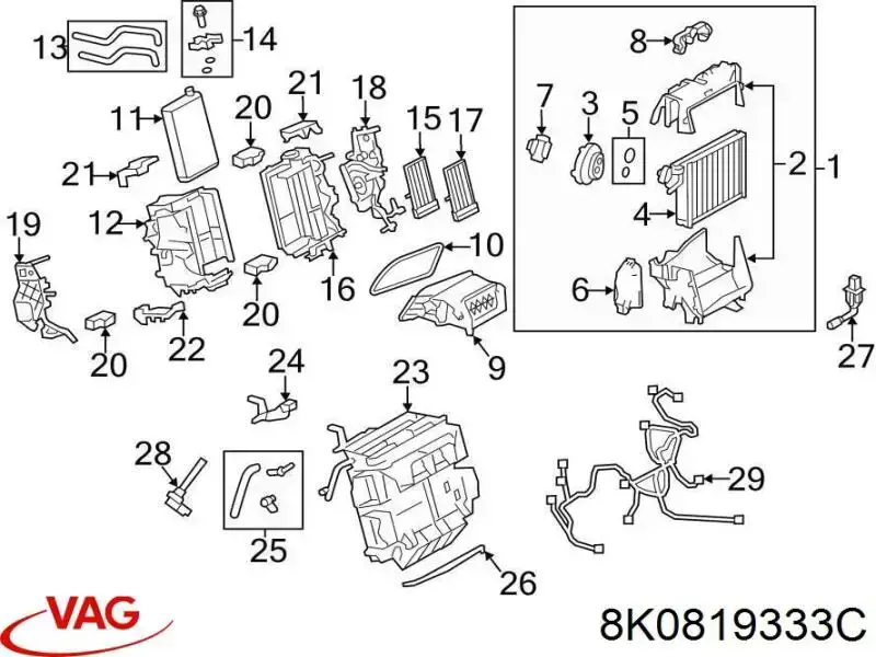  VAG 8K0819333C precio, desde 33,75 EUR