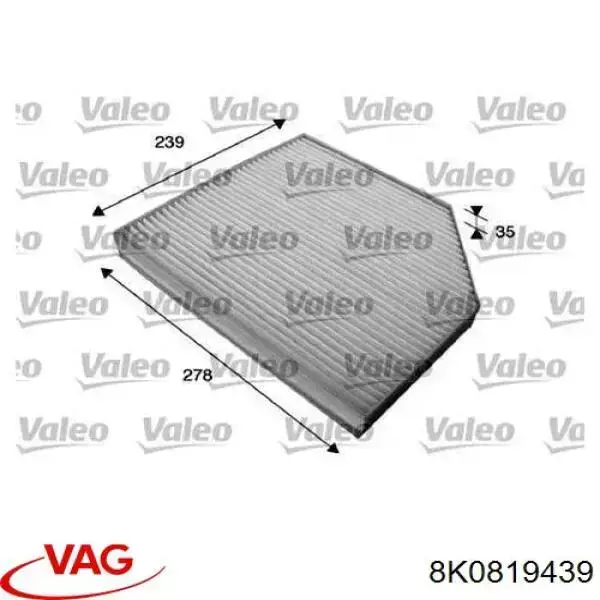 Filtro de cabina VAG 8K0819439 precio, desde 7,51 EUR