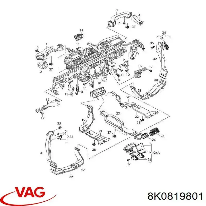  VAG 8K0819801 precio, desde 26,07 EUR