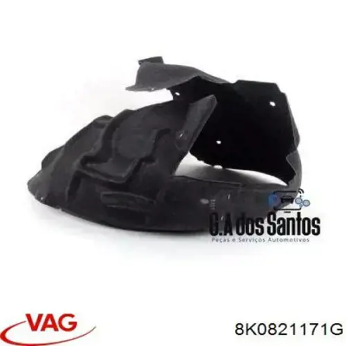 Comprar 8K0821171G VAG Guardalodos interior izquierdo, guardafango delantero