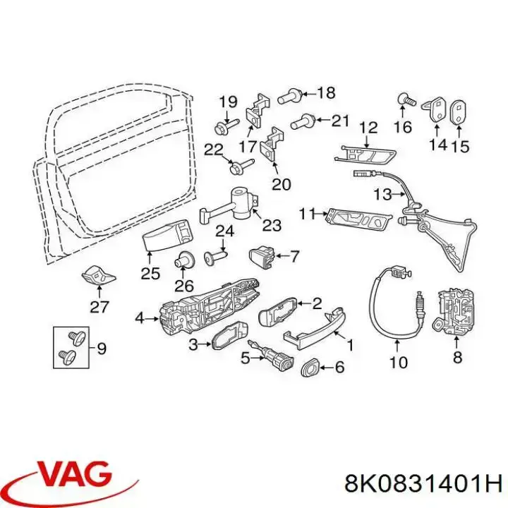  VAG 8K0831401H