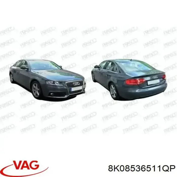 Rejilla de radiador 8K08536511QP VAG
