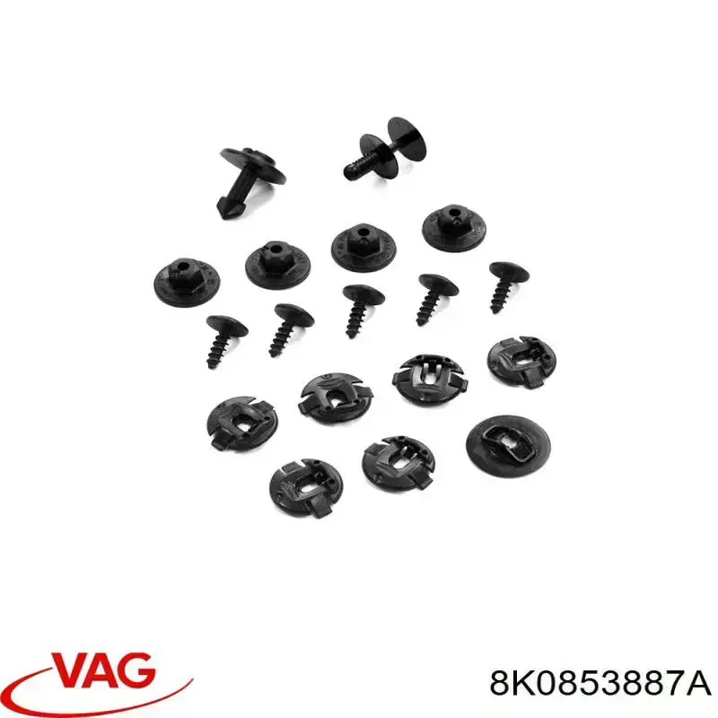 8K0853887A VAG Faldilla izquierda del parachoques delantero