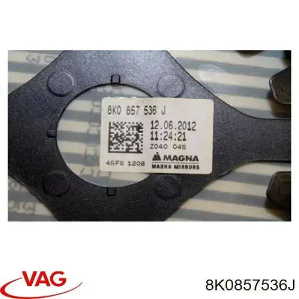 Cristal de espejo retrovisor derecho 8K0857536J VAG